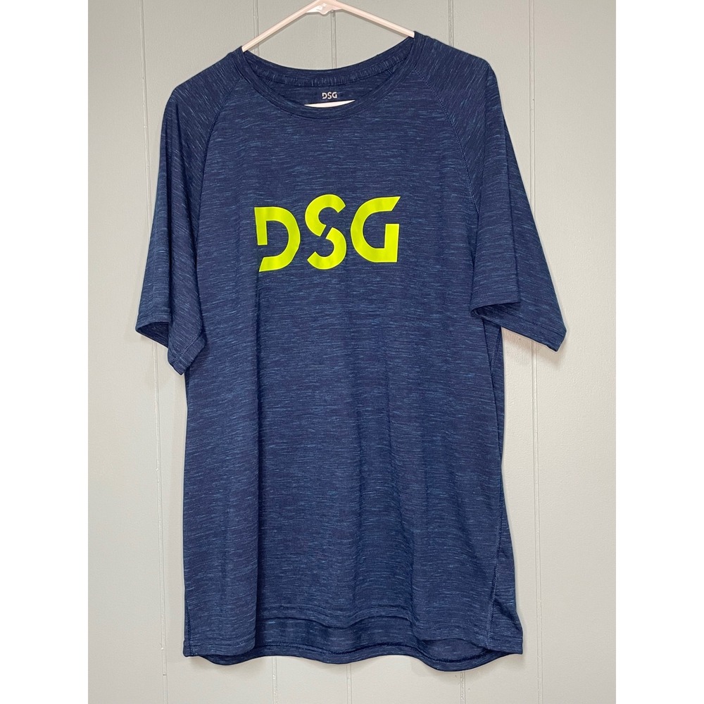 DSG Graphic T-Shirt Mens XL Blue Excellent Sports Matter Raglan Active Tee
